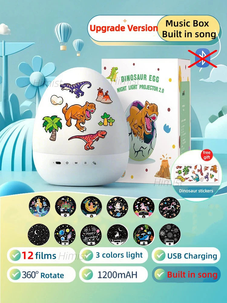 Dinosaur Egg Night Light Projector