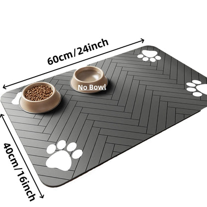 Pet Feeding Mat – Absorbent, Anti-Slip Placemat for Dogs & Cats