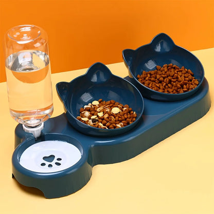 3-in-1 Pet Bowl & Water Dispenser Set