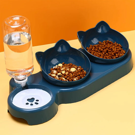3-in-1 Pet Bowl & Water Dispenser Set