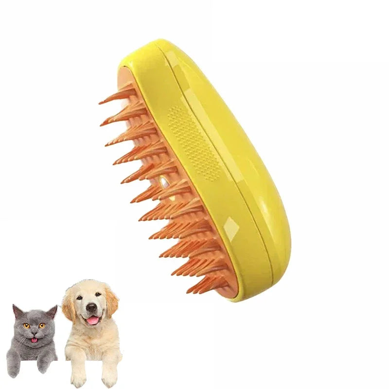 3-in-1 Pet Steam Brush – Groom, Massage & Detangle