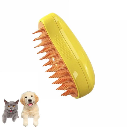3-in-1 Pet Steam Brush – Groom, Massage & Detangle