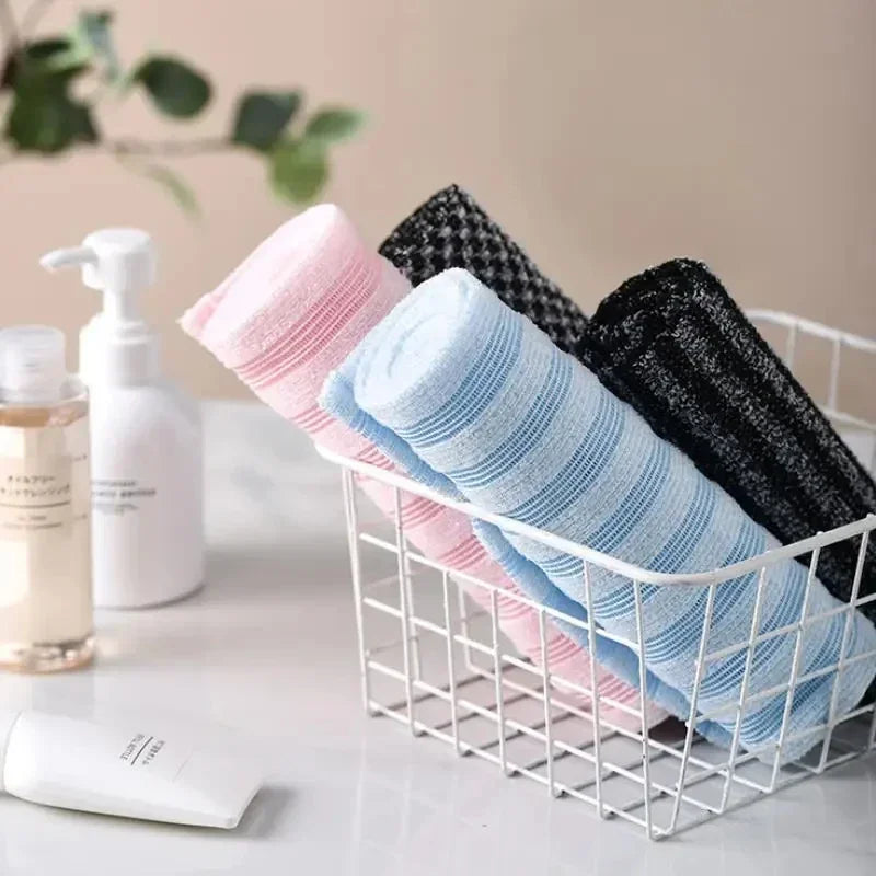 Reach Every Inch – Ultra-Long Exfoliating Back Scrubber & Bath Towel for Men & Women