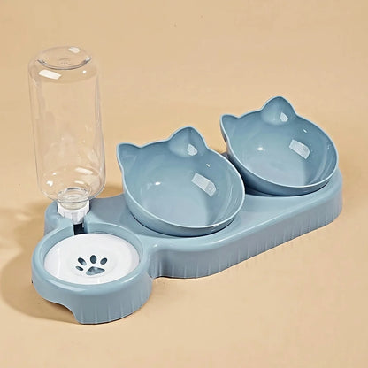 3-in-1 Pet Bowl & Water Dispenser Set