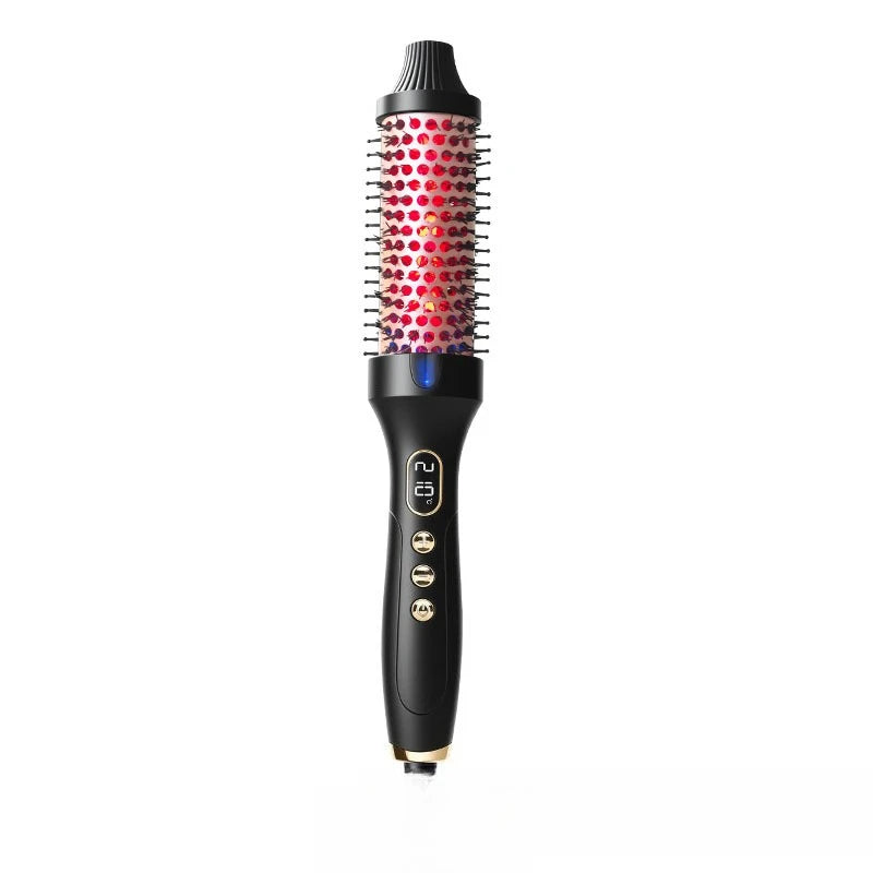 3-in-1 Heated Hair Brush,Curl,Straighten & Volumize with Ease