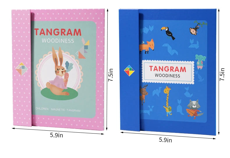 Magnetic Wooden Tangram Puzzle