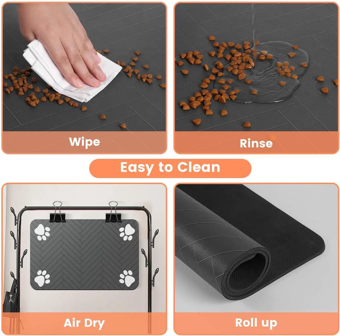 Pet Feeding Mat – Absorbent, Anti-Slip Placemat for Dogs & Cats