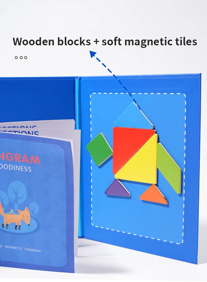 Magnetic Wooden Tangram Puzzle