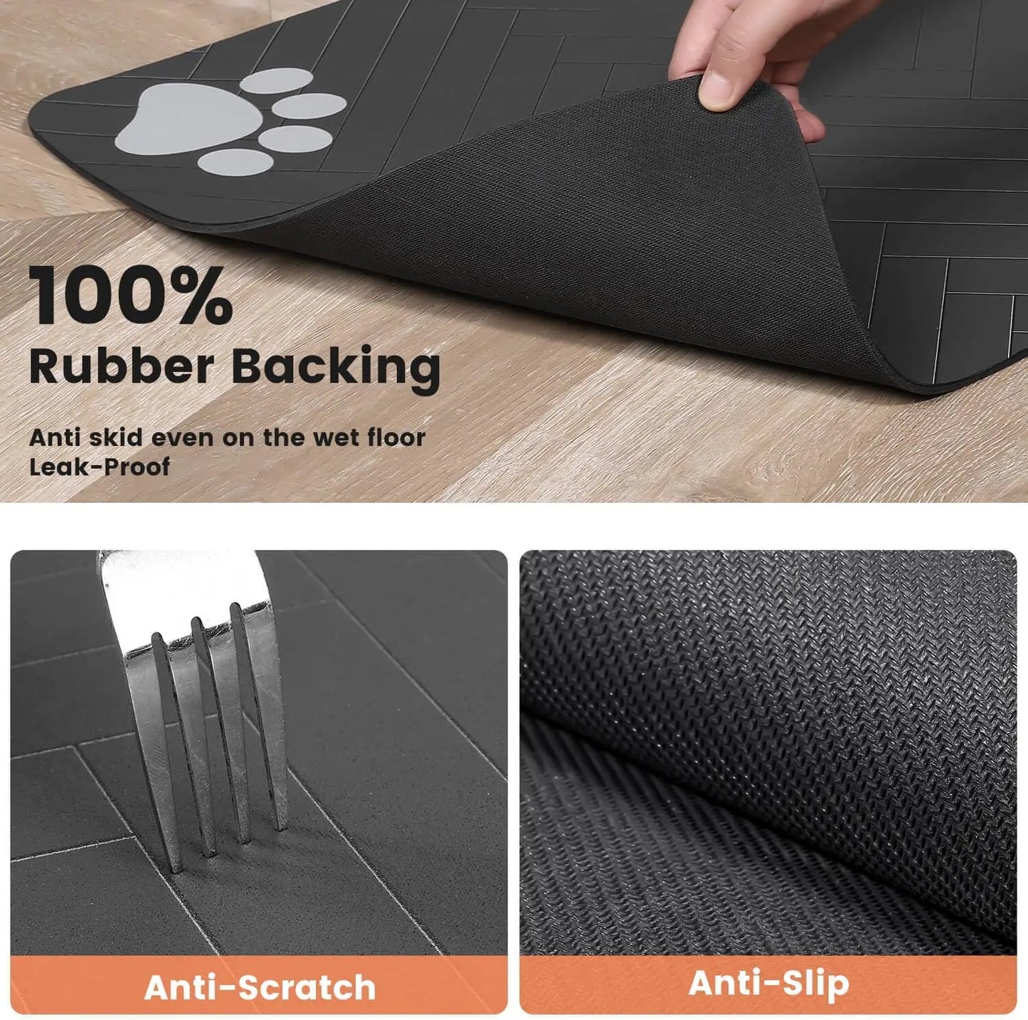 Pet Feeding Mat – Absorbent, Anti-Slip Placemat for Dogs & Cats
