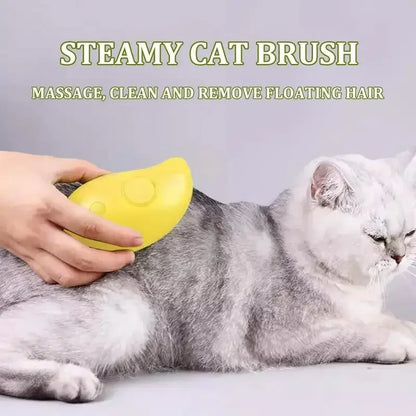 3-in-1 Pet Steam Brush – Groom, Massage & Detangle