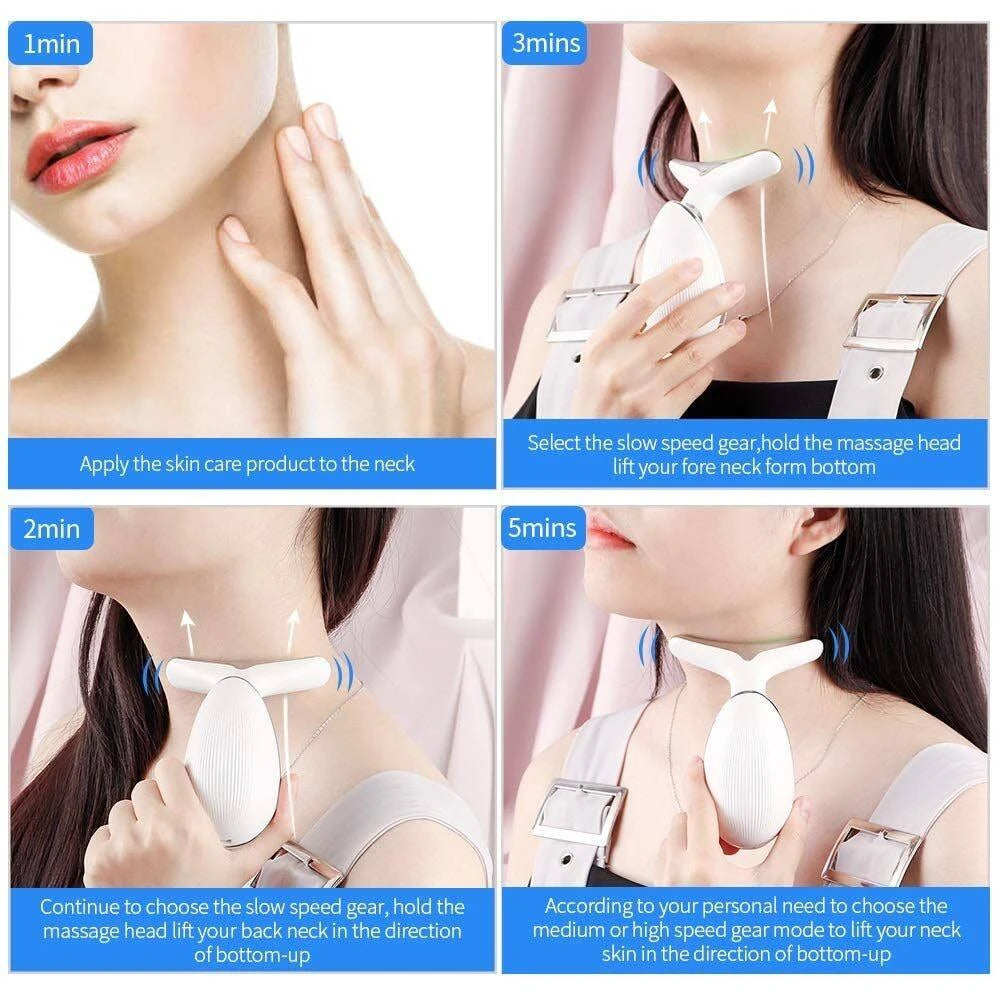 Look Years Younger – Microcurrent Face & Neck Lifting Massager with 10,000 Sonic Vibrations