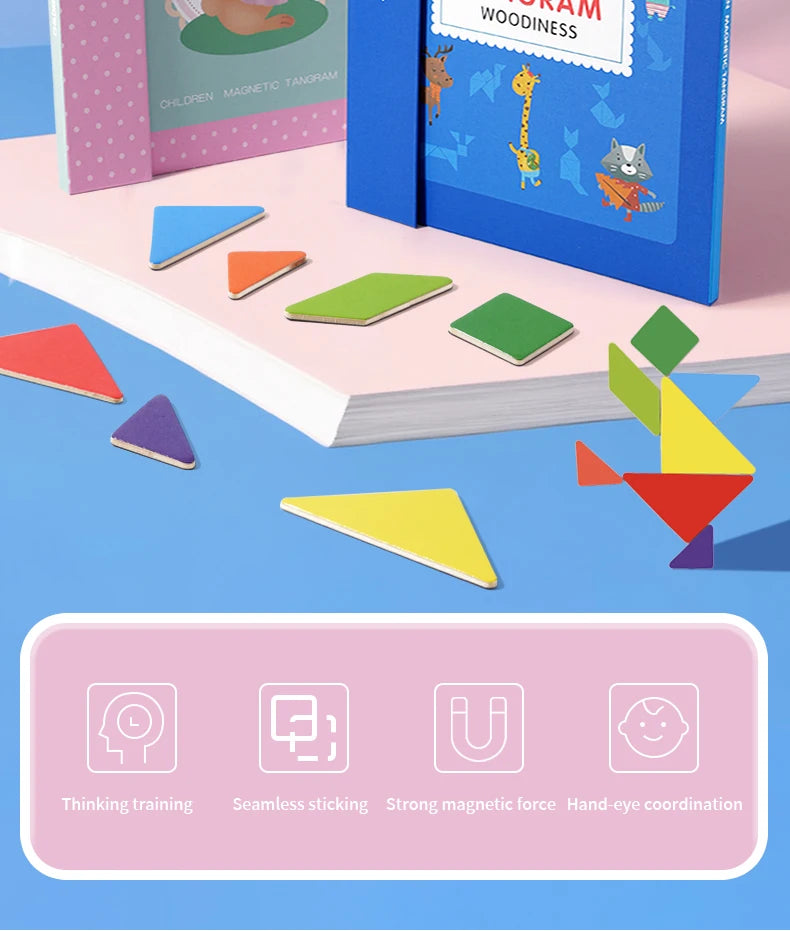 Magnetic Wooden Tangram Puzzle