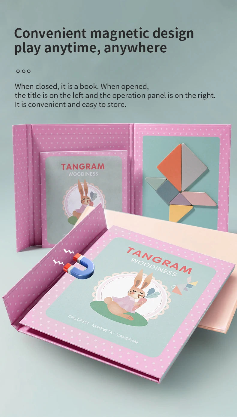 Magnetic Wooden Tangram Puzzle