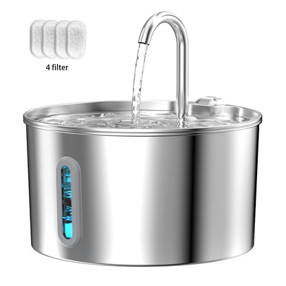 Automatic Pet Water Fountain – 2.2L Stainless Steel