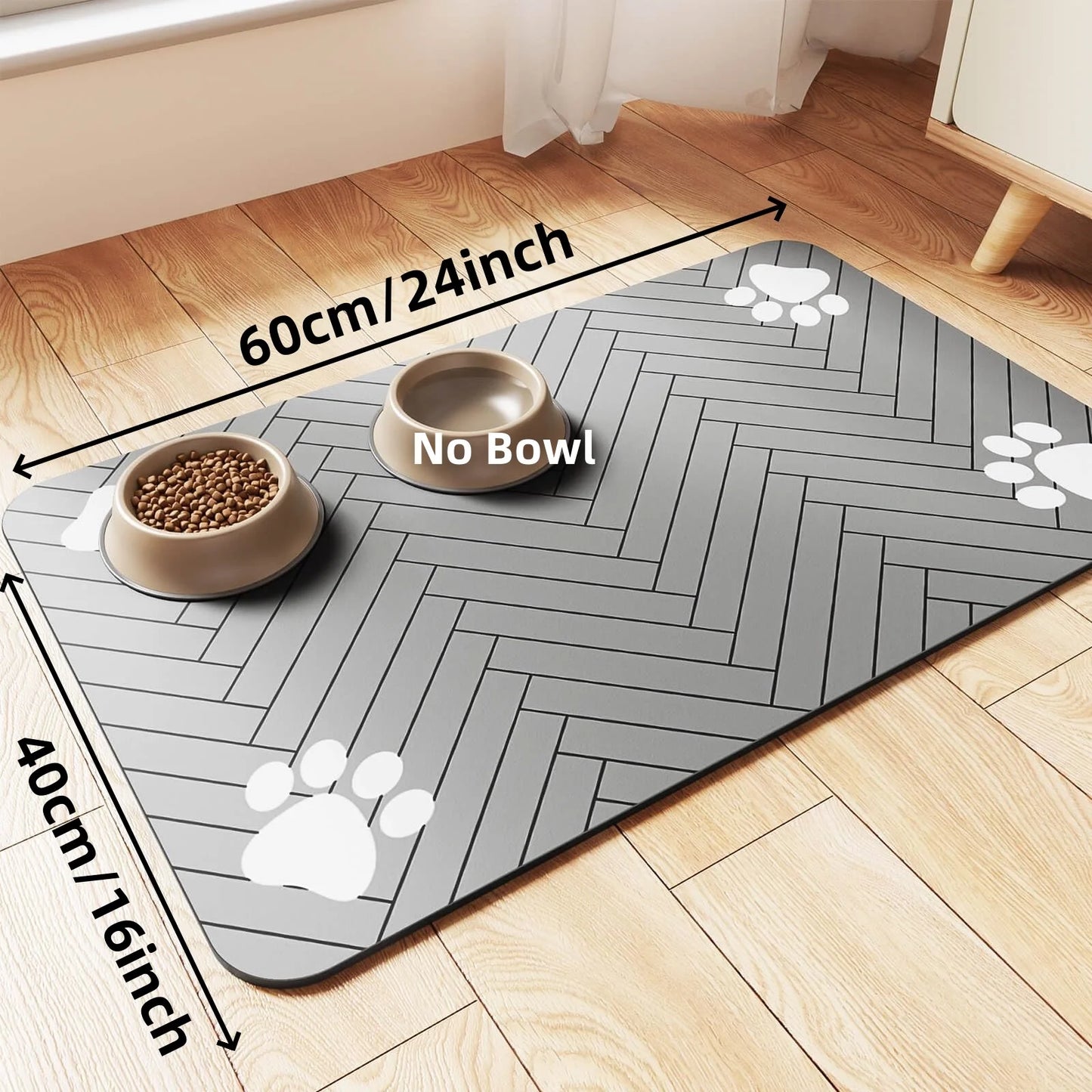 Pet Feeding Mat – Absorbent, Anti-Slip Placemat for Dogs & Cats