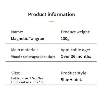 Magnetic Wooden Tangram Puzzle