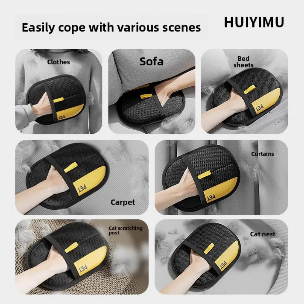 Pet Grooming & Hair Remover Gloves – For Cats & Dogs