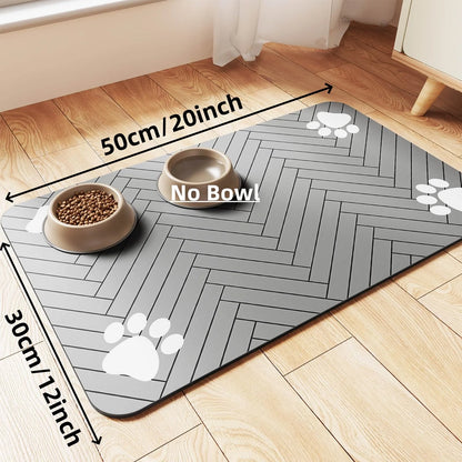Pet Feeding Mat – Absorbent, Anti-Slip Placemat for Dogs & Cats