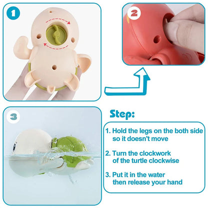 Wind-Up Turtle Whale Bath Toy