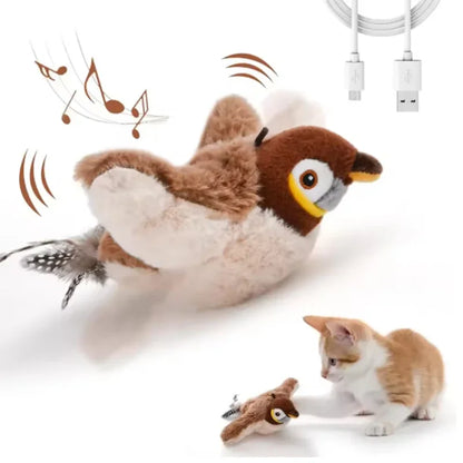 Interactive Bird Cat Toy – Chirping, Flapping & Touch-Activated