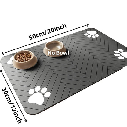 Pet Feeding Mat – Absorbent, Anti-Slip Placemat for Dogs & Cats