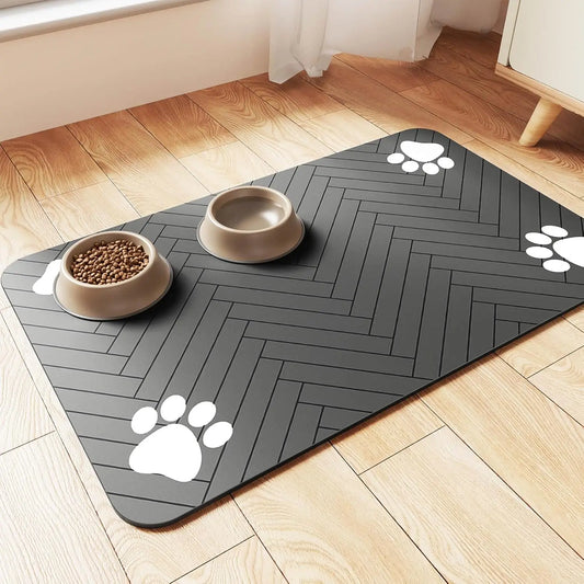 Pet Feeding Mat – Absorbent, Anti-Slip Placemat for Dogs & Cats
