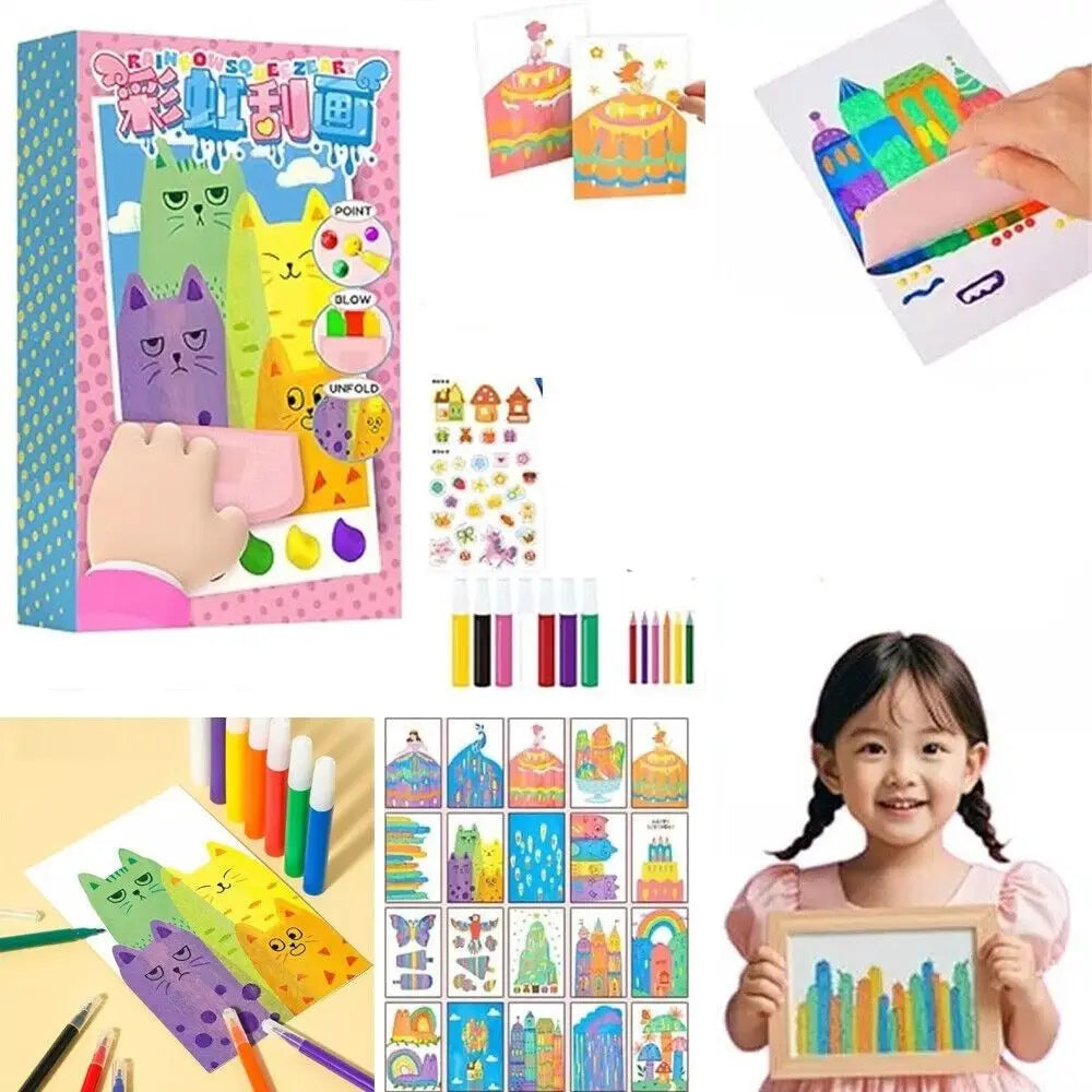 Rainbow Scratch Art Cards