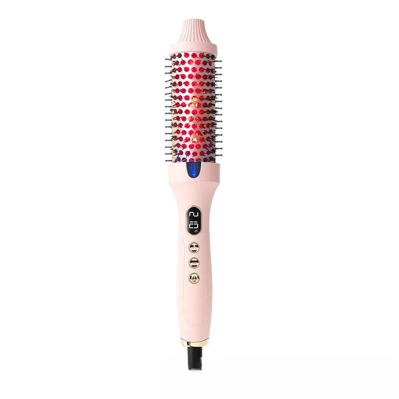 3-in-1 Heated Hair Brush,Curl,Straighten & Volumize with Ease
