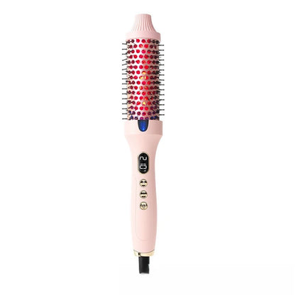 3-in-1 Heated Hair Brush,Curl,Straighten & Volumize with Ease