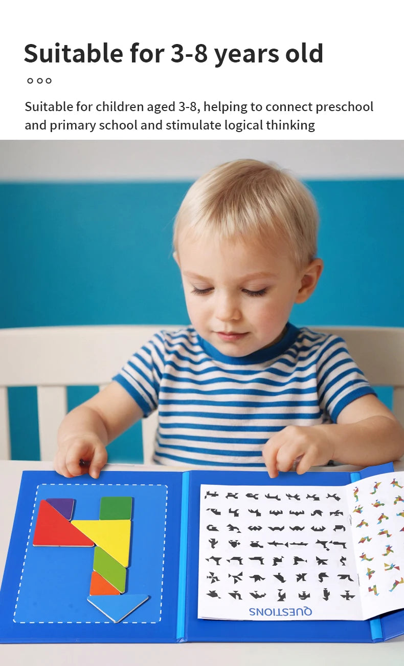 Magnetic Wooden Tangram Puzzle