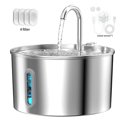 Automatic Pet Water Fountain – 2.2L Stainless Steel