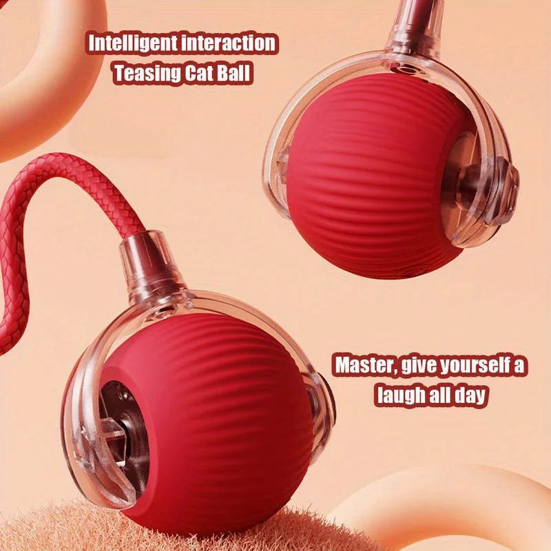 Smart Electric Rolling Ball Cat Toy – Auto Interactive & Rechargeable