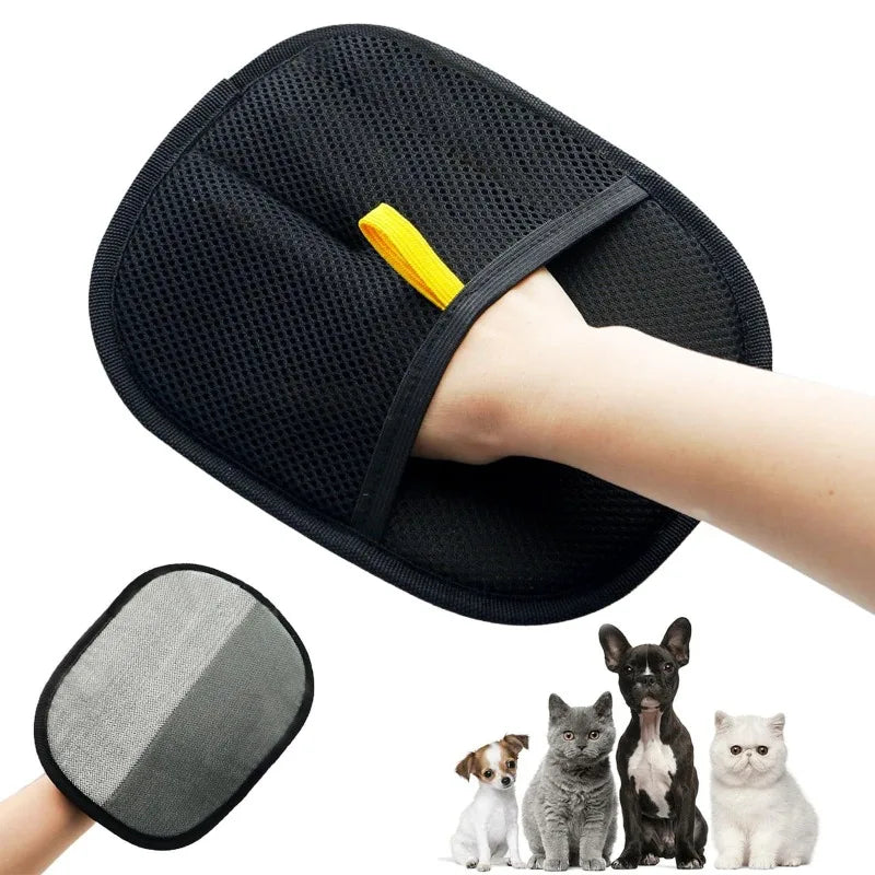 Pet Grooming & Hair Remover Gloves – For Cats & Dogs