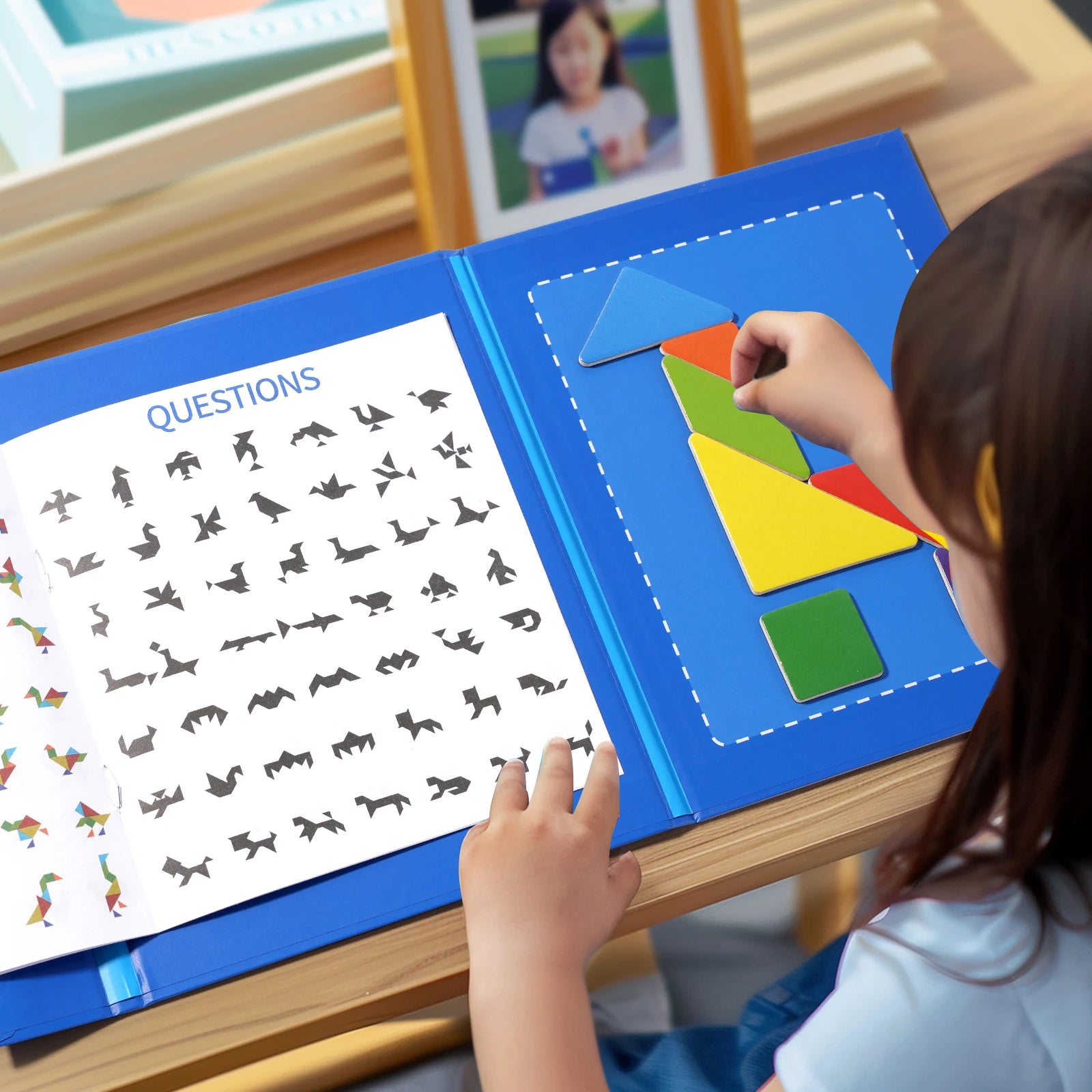 Magnetic Wooden Tangram Puzzle