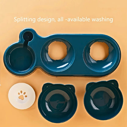 3-in-1 Pet Bowl & Water Dispenser Set