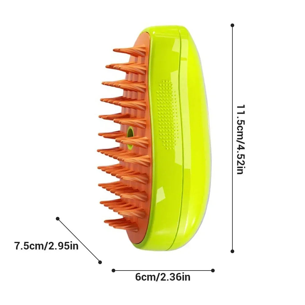 3-in-1 Pet Steam Brush – Groom, Massage & Detangle