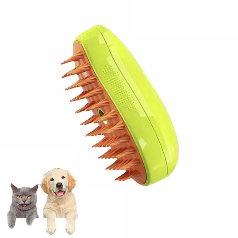 3-in-1 Pet Steam Brush – Groom, Massage & Detangle